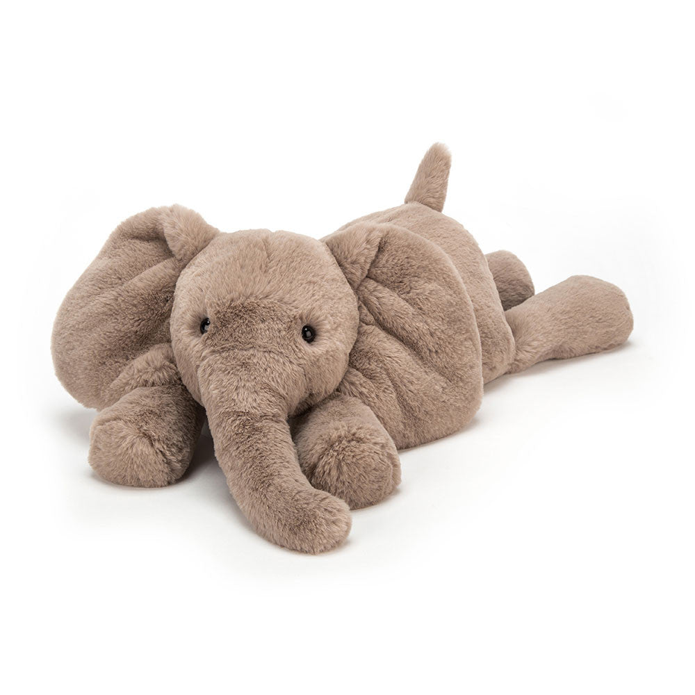 Soft Jellycat Smudge Elephant Original plush toy with floppy ears and gentle expression, perfect for cuddling and play.