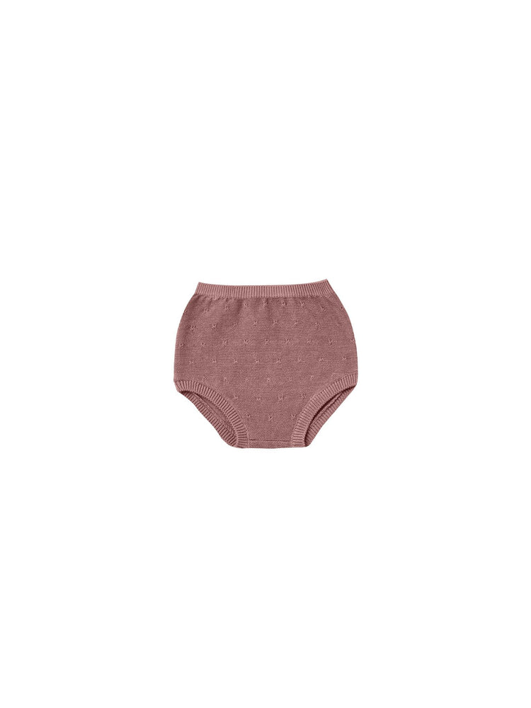 Quincy Mae - Fig Knit Bloomer LAST ONE 12-18m