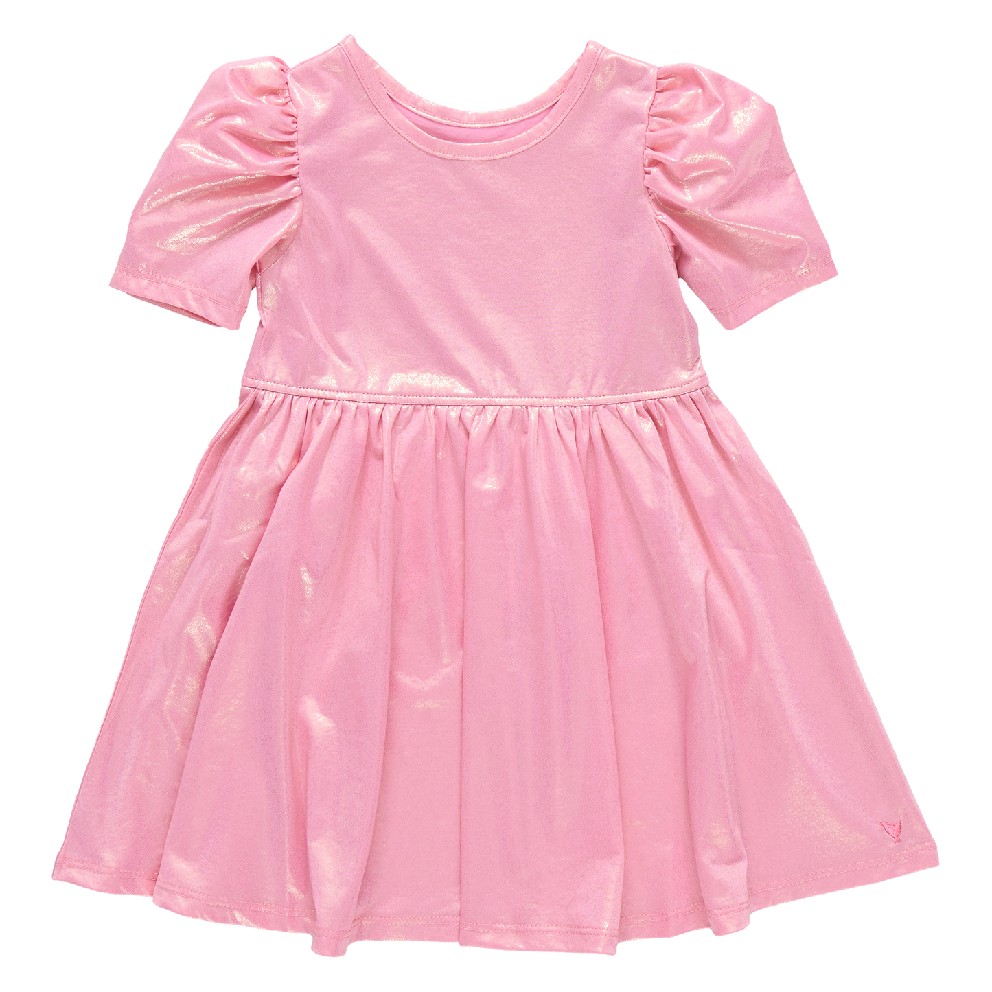 Light Pink Girls Lame Laurie Dress