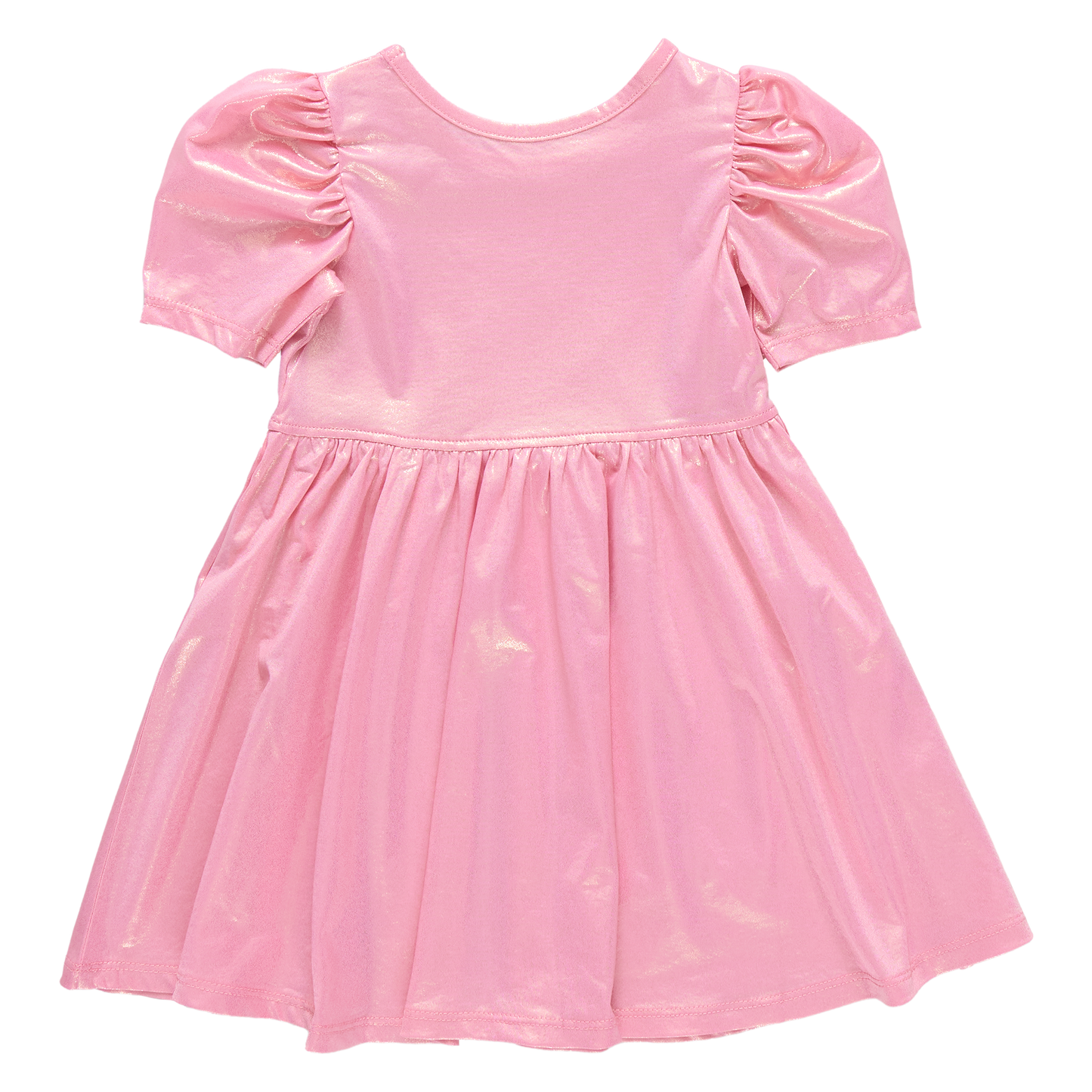Light Pink Girls Lame Laurie Dress