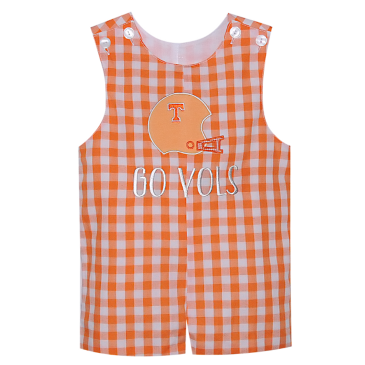 Remember Nguyen - Orange and White Gingham "Go Vols" Shortall