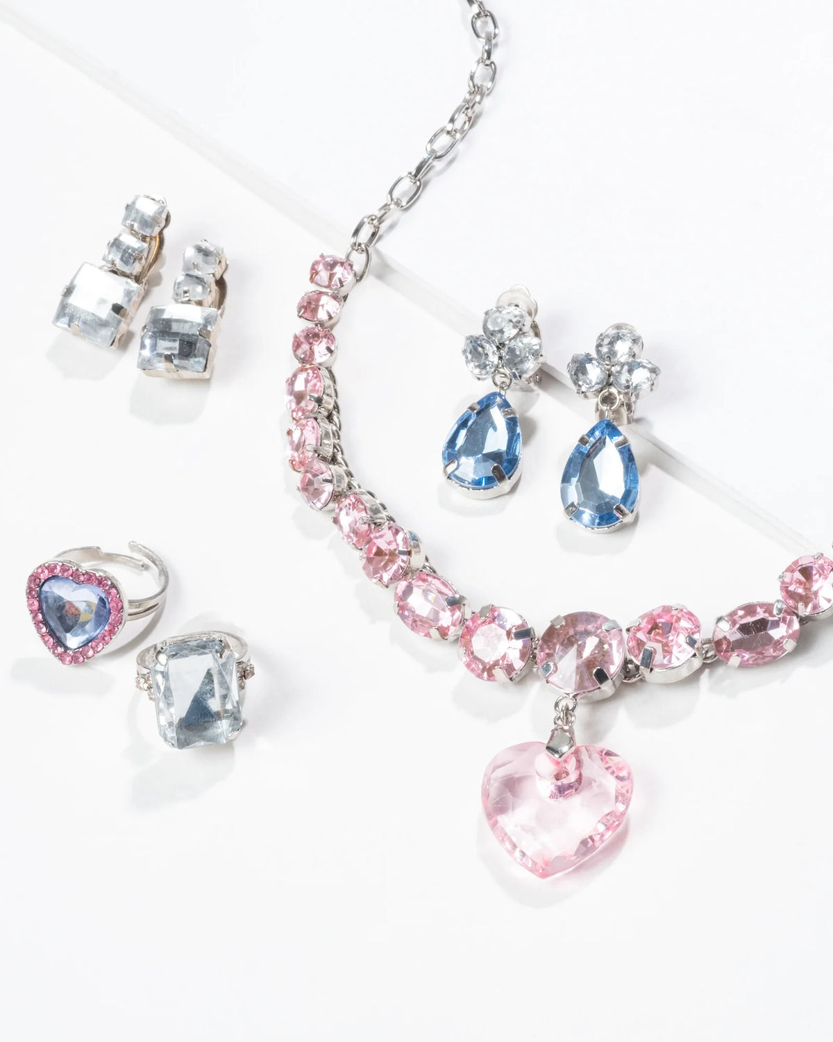 Pink & Blue Necklace Set