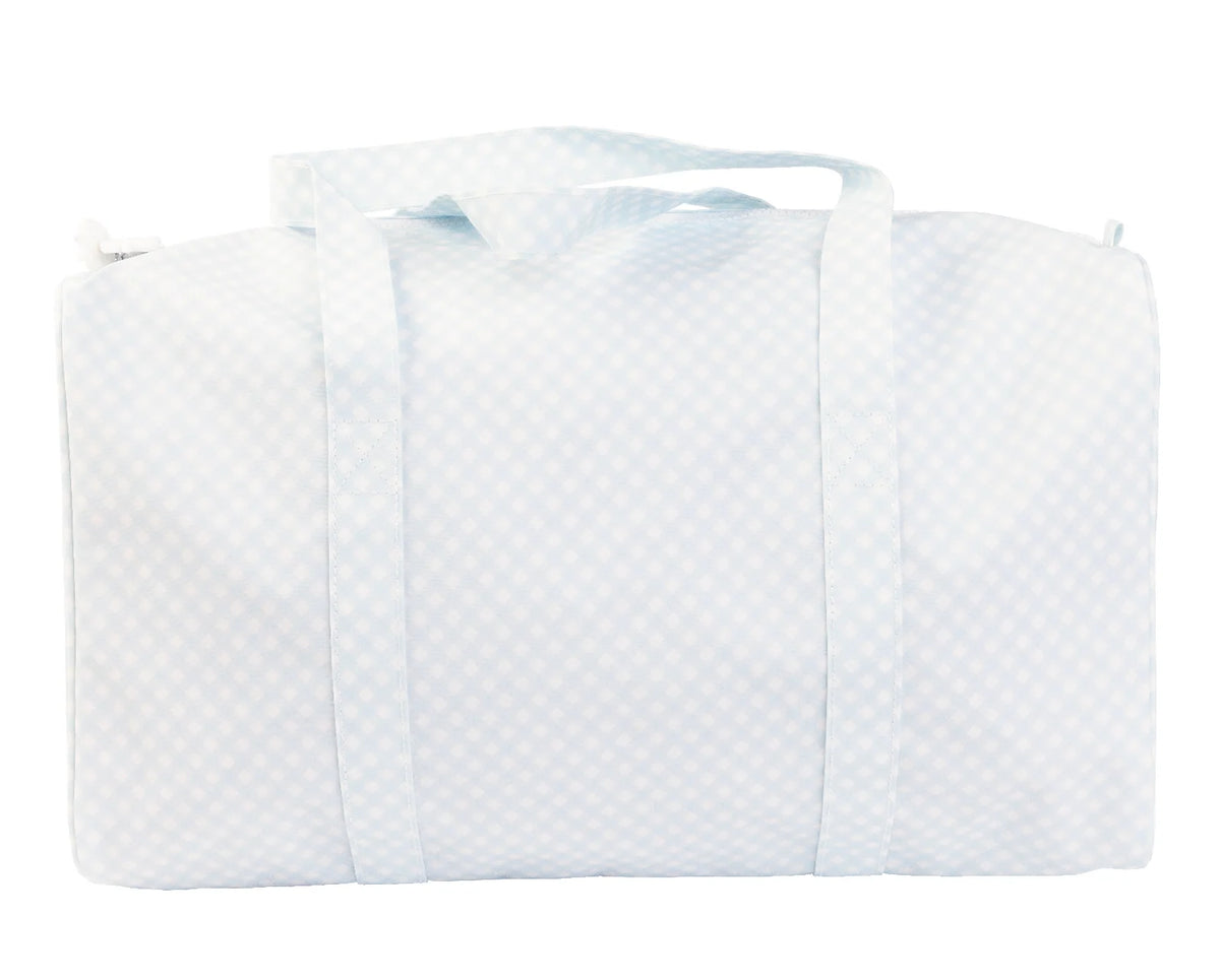 The Duffle Bag in Blue Gingham