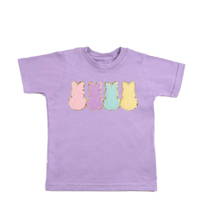 Sweet Wink - Lavender Easter Peeps Patch SS T-Shirt