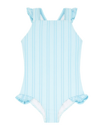 Minnow - Girls Pacific Blue Crossover One Piece