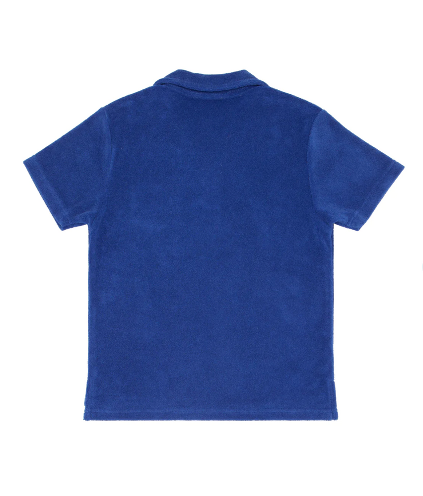 Minnow - Boys Cove Blue Short Sleeve French Terry Polo