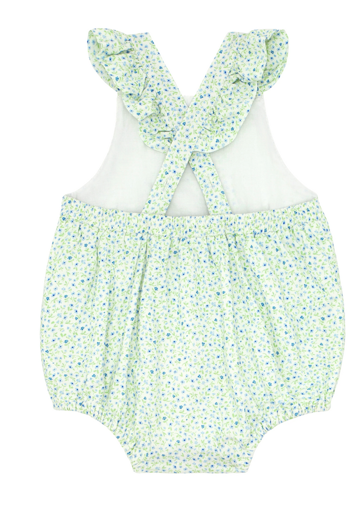 Minnow - Baby Hibiscus Ditsy Floral Bubble Romper