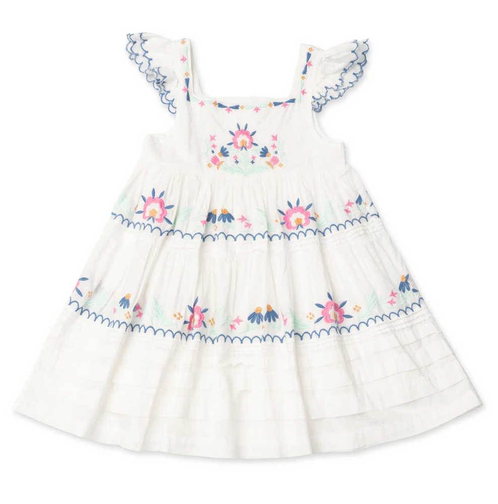 Lali - Nanette Pearl Dress with Embroidery