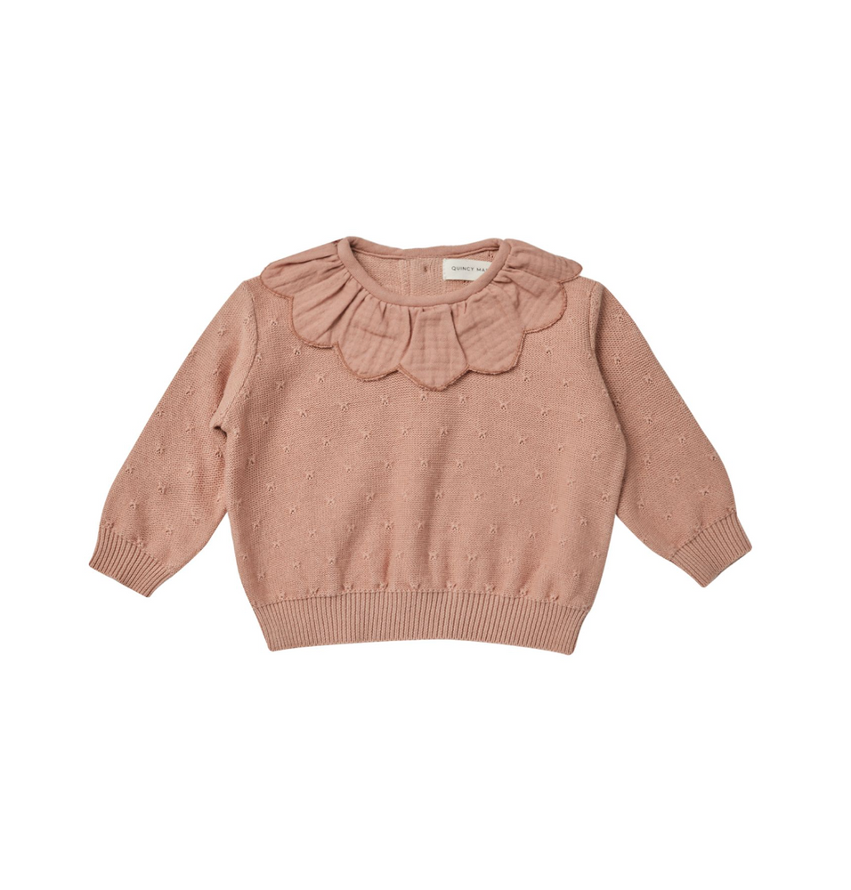 Quincy Mae - Rose Petal Knit Sweater