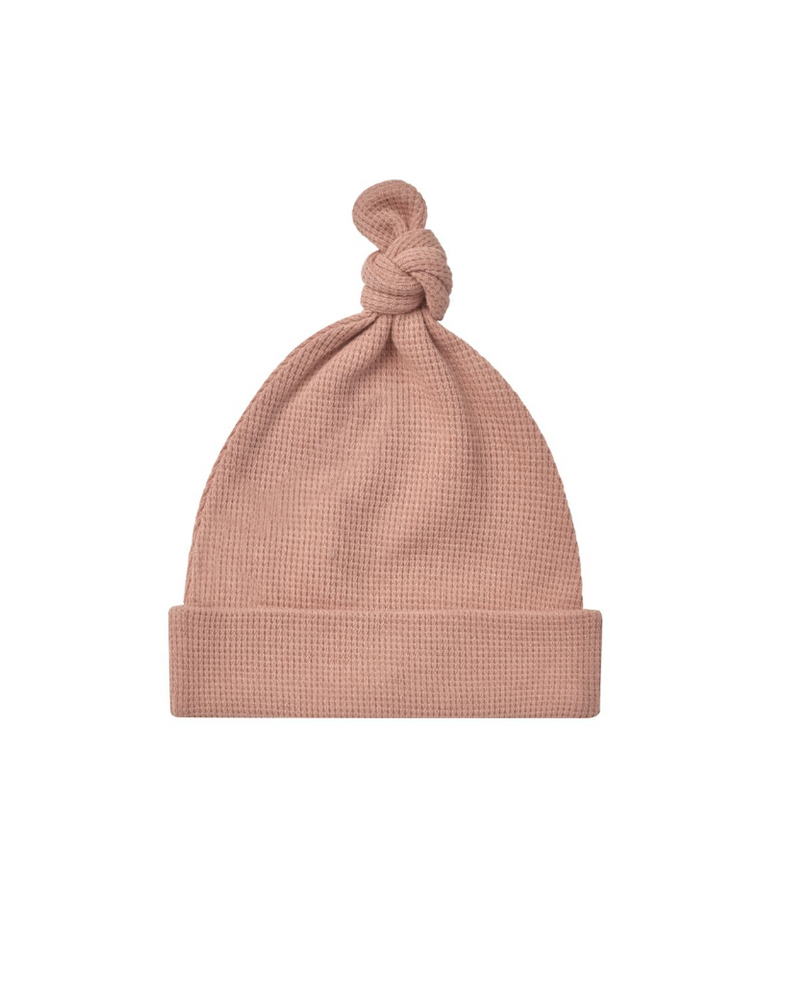 Quincy Mae - Rose Waffle Knotted Baby Hat