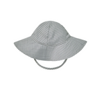 Quincy Mae - Blue Gingham Woven Sun Hat