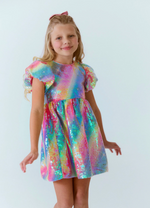 Lola + The Boys - Shimmer Rainbow Sequin Dress