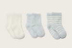 Barefoot Dreams - Infant Sock Set in Blue/Pearl