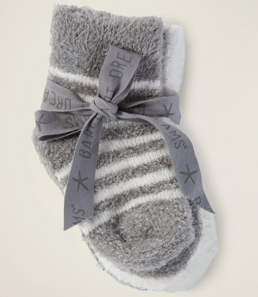 Barefoot Dreams - Infant Sock Set in Pewter/Pearl