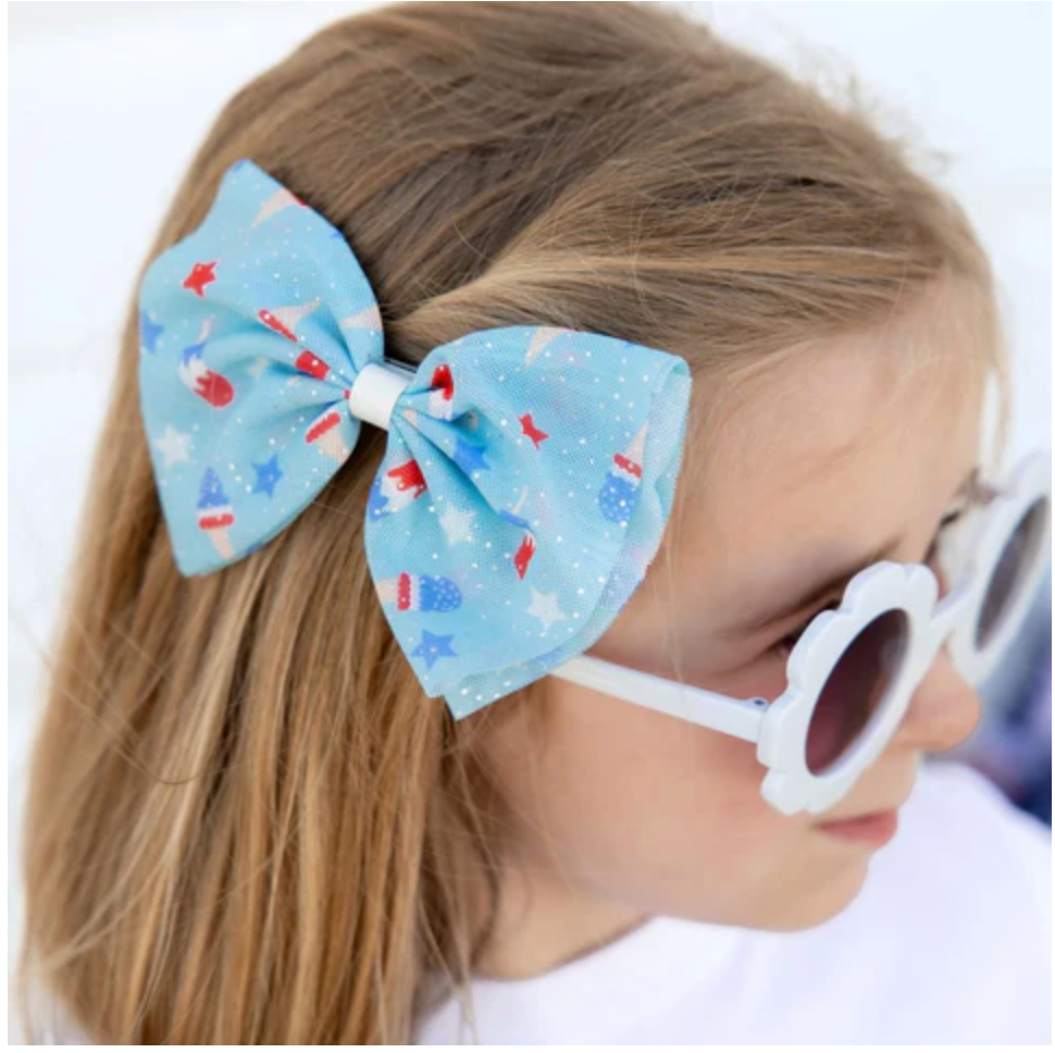 Sweet Wink - Bomb Pop Tulle Bow Clip