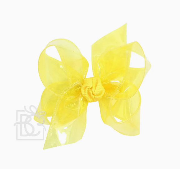 Beyond Creations - Large Waterproof Bow Clip in Bright Yellow