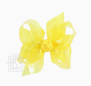 Beyond Creations - Large Waterproof Bow Clip in Bright Yellow