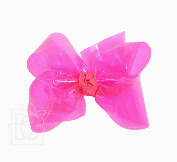 Beyond Creations - Large Waterproof Bow Clip in Neon Pink