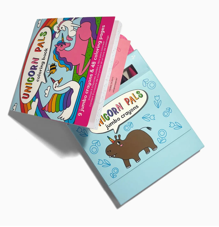 Ooly - Carry Along Crayon & Coloring Book Kit- Unicorn Pals