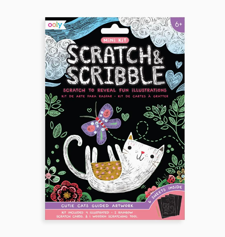 Ooly - Mini Scratch & Scribble Art Kit - Cutie Cats