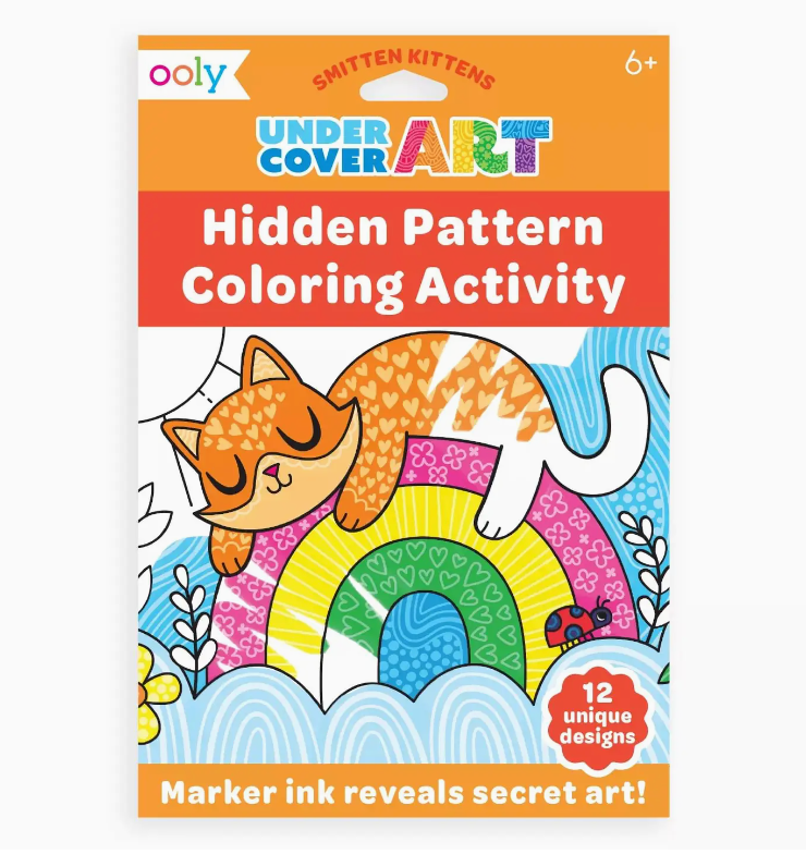 Ooly - Undercover Art Hidden Patterns Coloring Smittin Kitten