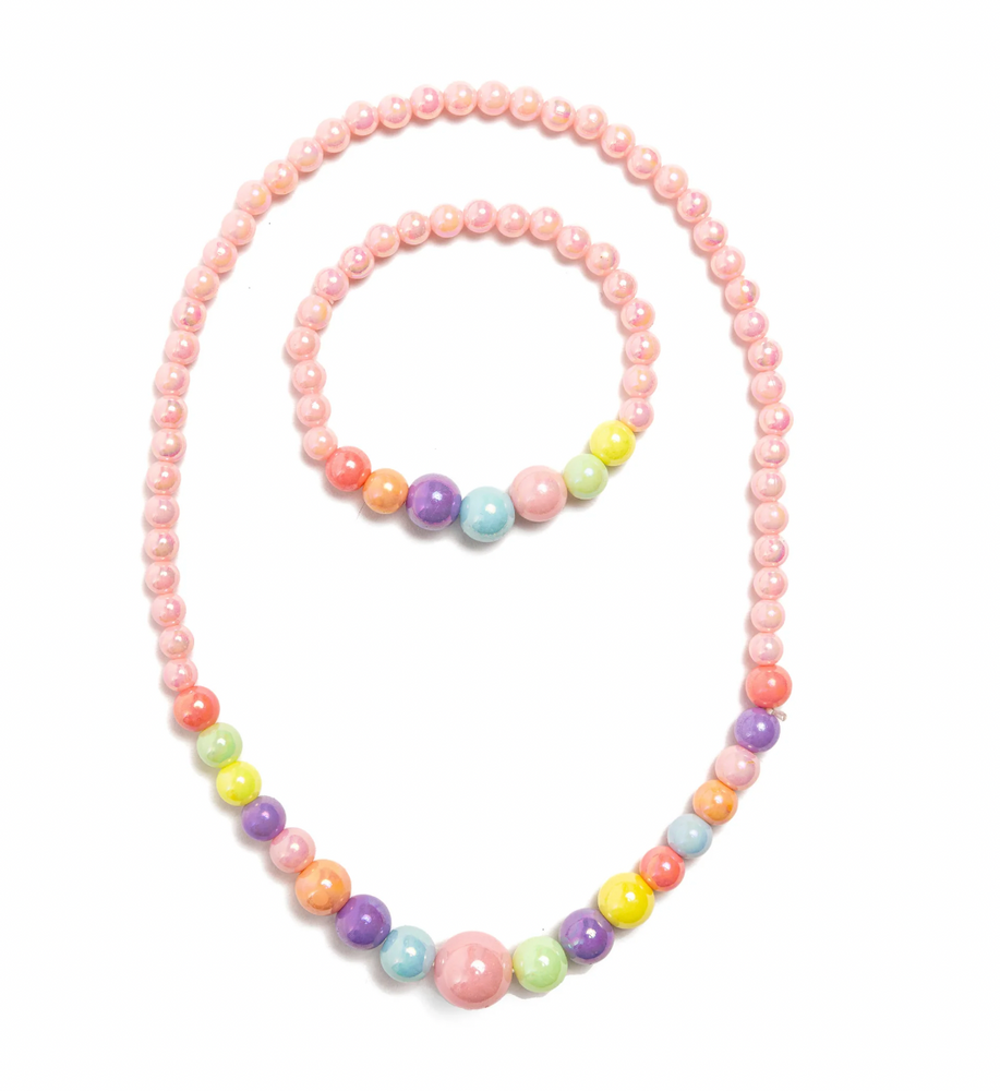 Great Pretenders - Pearly Pastel Necklace & Bracelet Set