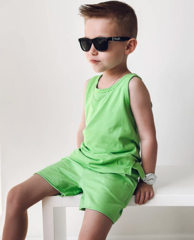 Little Bipsy - Elevated Tank Top in Electric Green