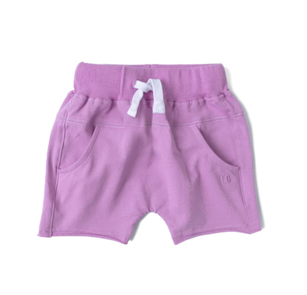 Little Bipsy - Electric Lilac Raw Edge Harem Shorts