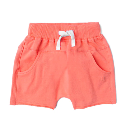 Little Bipsy - Electric Pink Raw Edge Harem Shorts