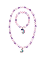 Great Pretenders - Purple Rainbow Necklace & Bracelet Set