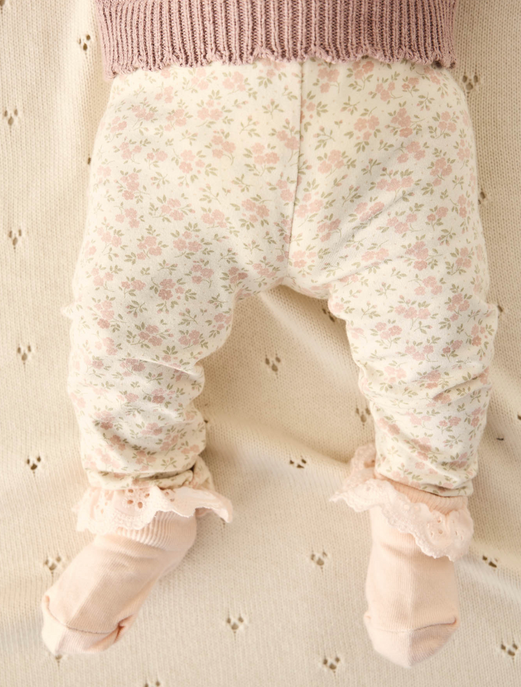 Jamie Kay - Organic Cotton Everyday Leggings in Rosalie Floral Mauve