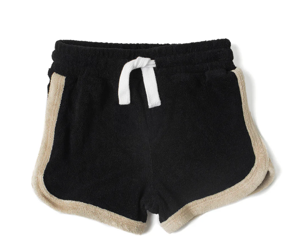 Little Bipsy - Black Terry Cloth Track Shorts