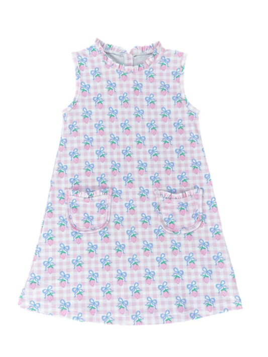 James & Lottie Berry Special Margot Dress in vibrant berry print, featuring a flattering fit and stylish design.