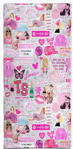 Taylor Swift Inspired Beach Towels - Pink Lover