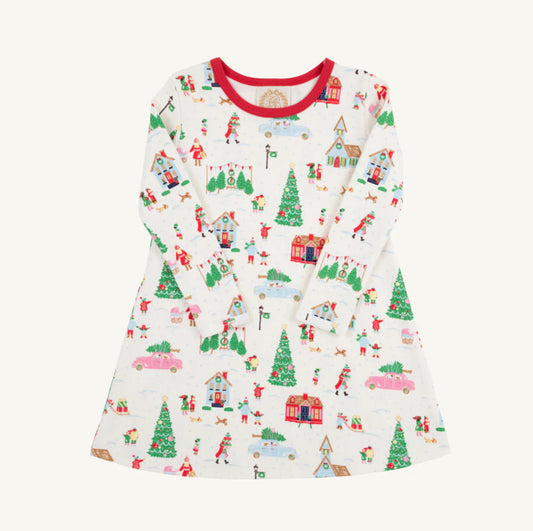 Make the Season Bright Long Sleeve Polly Play Dress