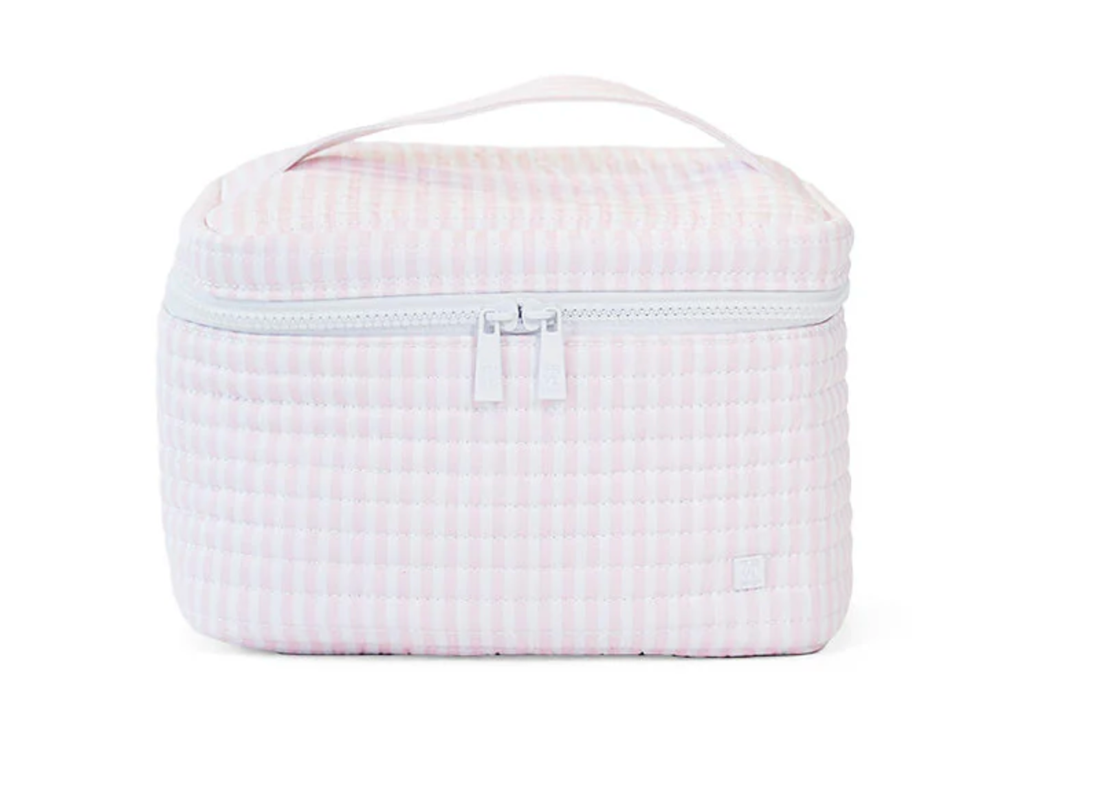 TRVL Designs quilted train set featuring colorful fabric and detailed stitching, perfect for children's play and imaginative fun.