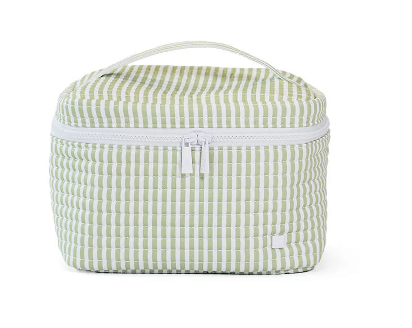 Quilted train set by TRVL Designs featuring a colorful, padded train with multiple carriages on a white background.