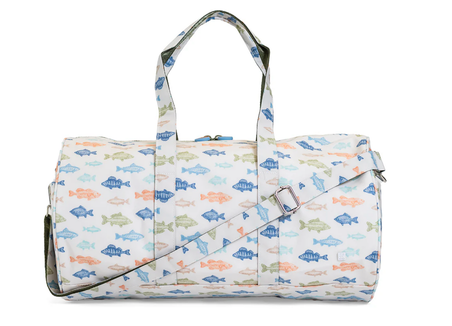 Large roll duffle bag by TRVL Designs with sturdy fabric and multiple compartments for travel storage.