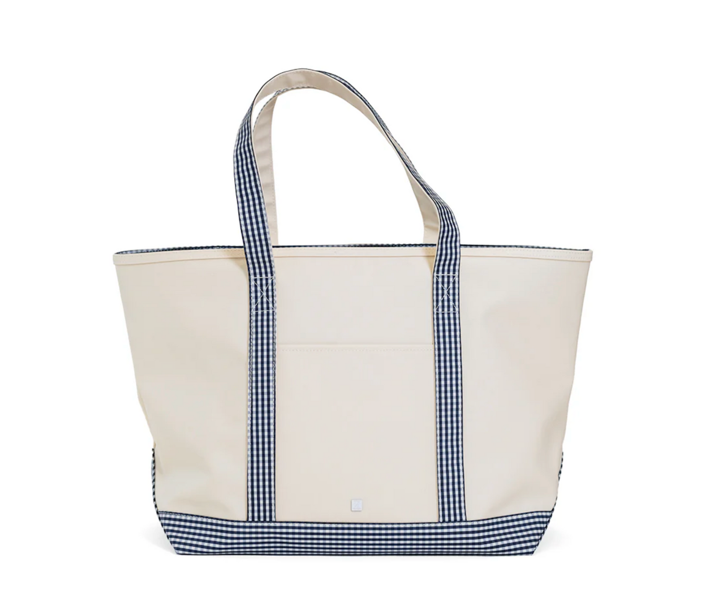 Large natural coated canvas Maxi Tote bag by TRVL Designs with sturdy handles and spacious interior for everyday use.