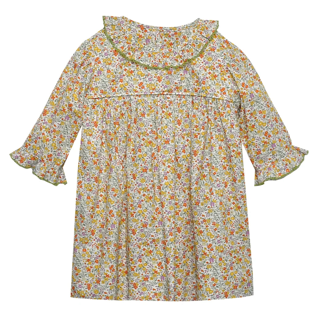 Yellow Floral Drew Dress