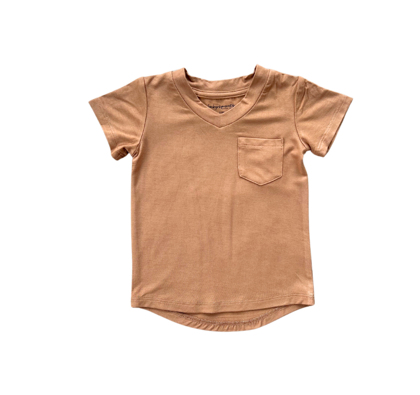 Babysprouts - V-Neck Pocket Tee - Toffee