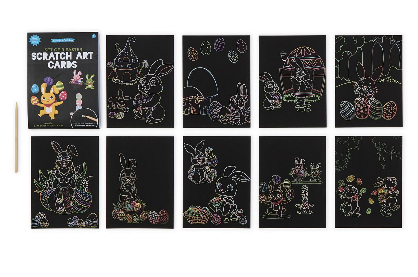 Two's Company - Easter Design Scratch and Coloring Cards