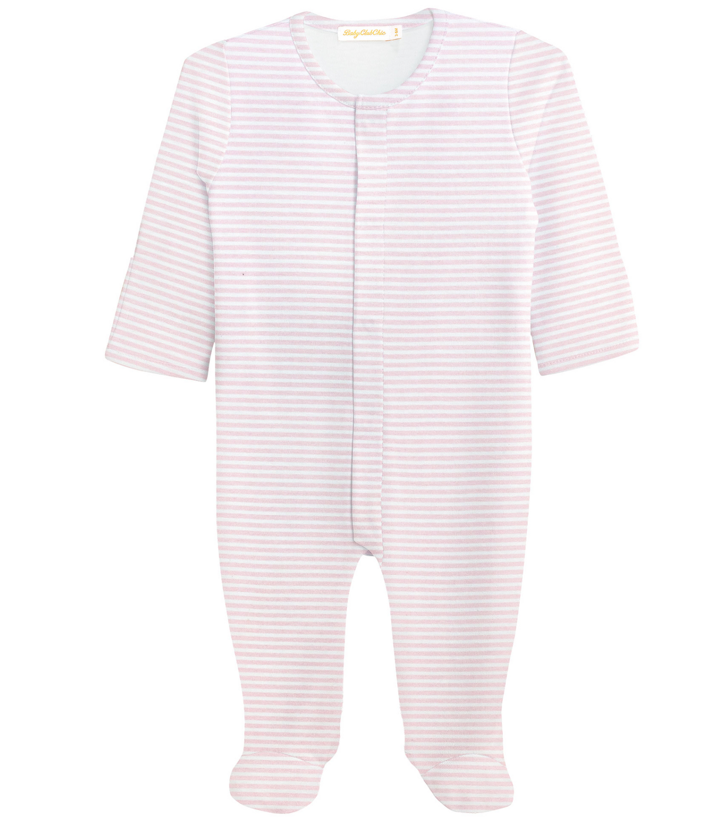 Baby Club Chic - Pink Stripes Printed Footie