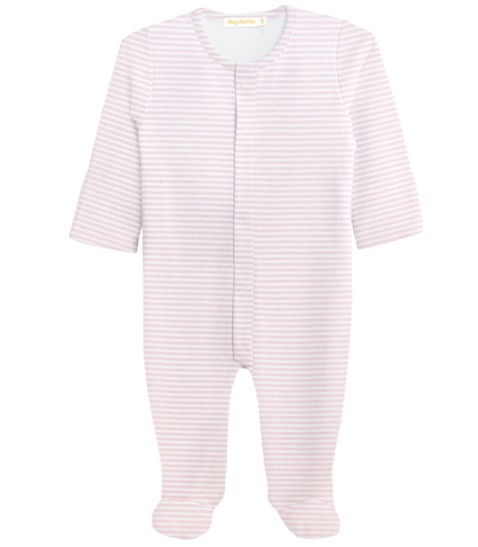 Baby Club Chic - Pink Stripes Printed Footie