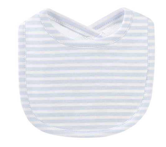 Baby Club Chic - Light Blue Stripes Printed Bib