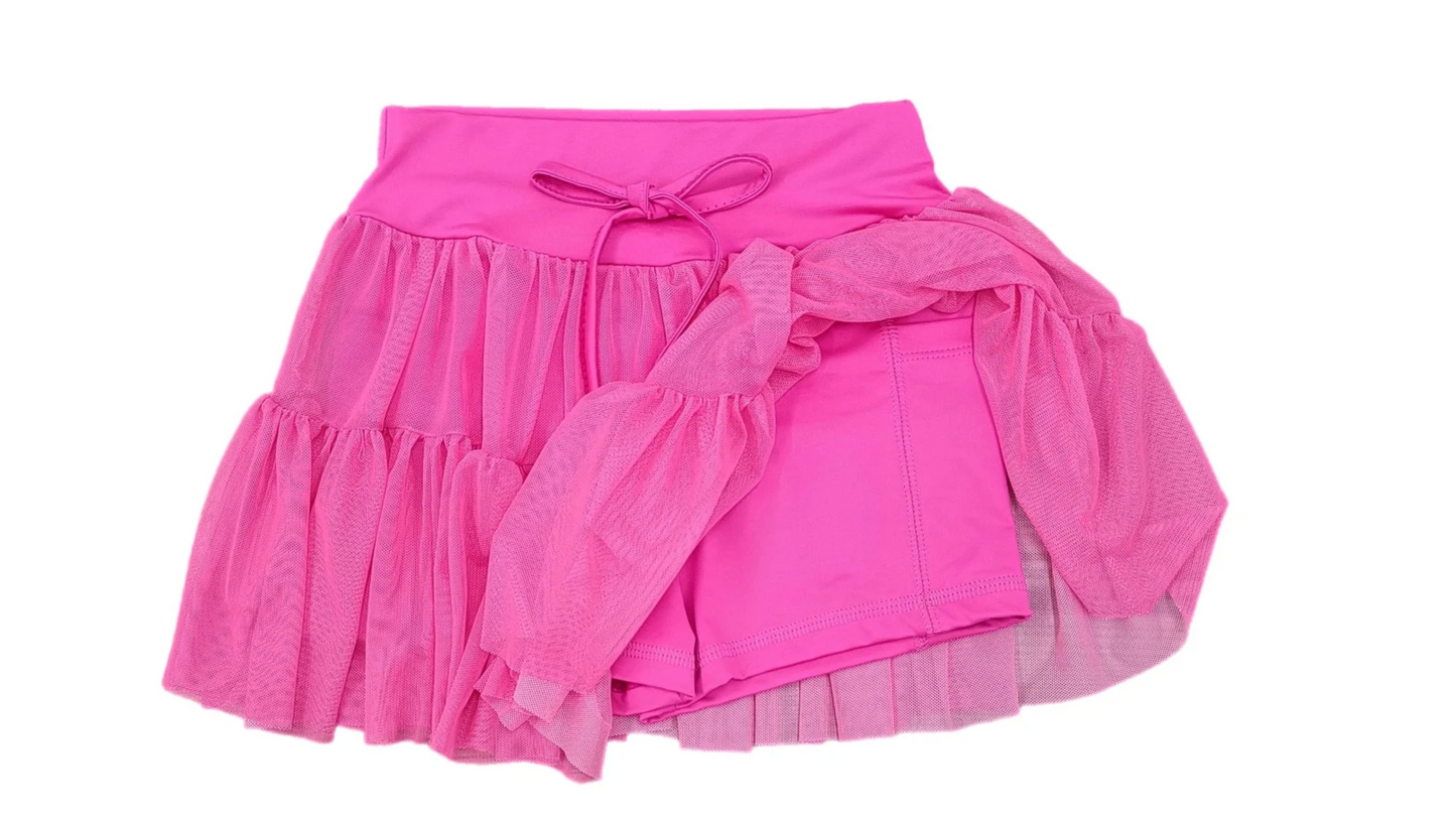 James & Lottie - Hot Pink Tiered Skort BE