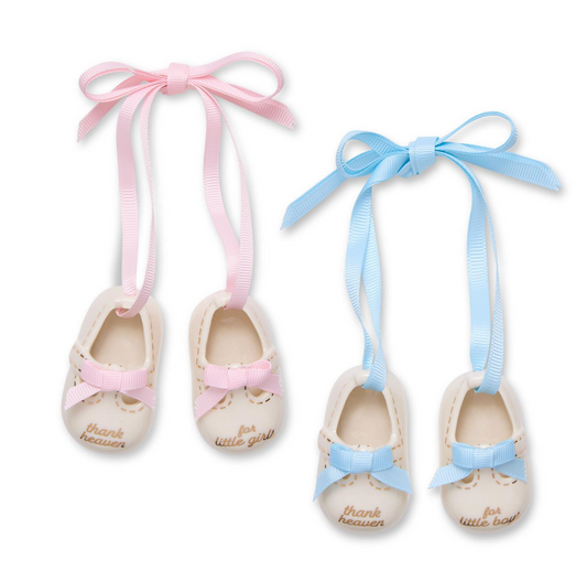 Twos Company - Thank Heaven Pair of Baby Shoes Keepsake Ornament in Gift Box