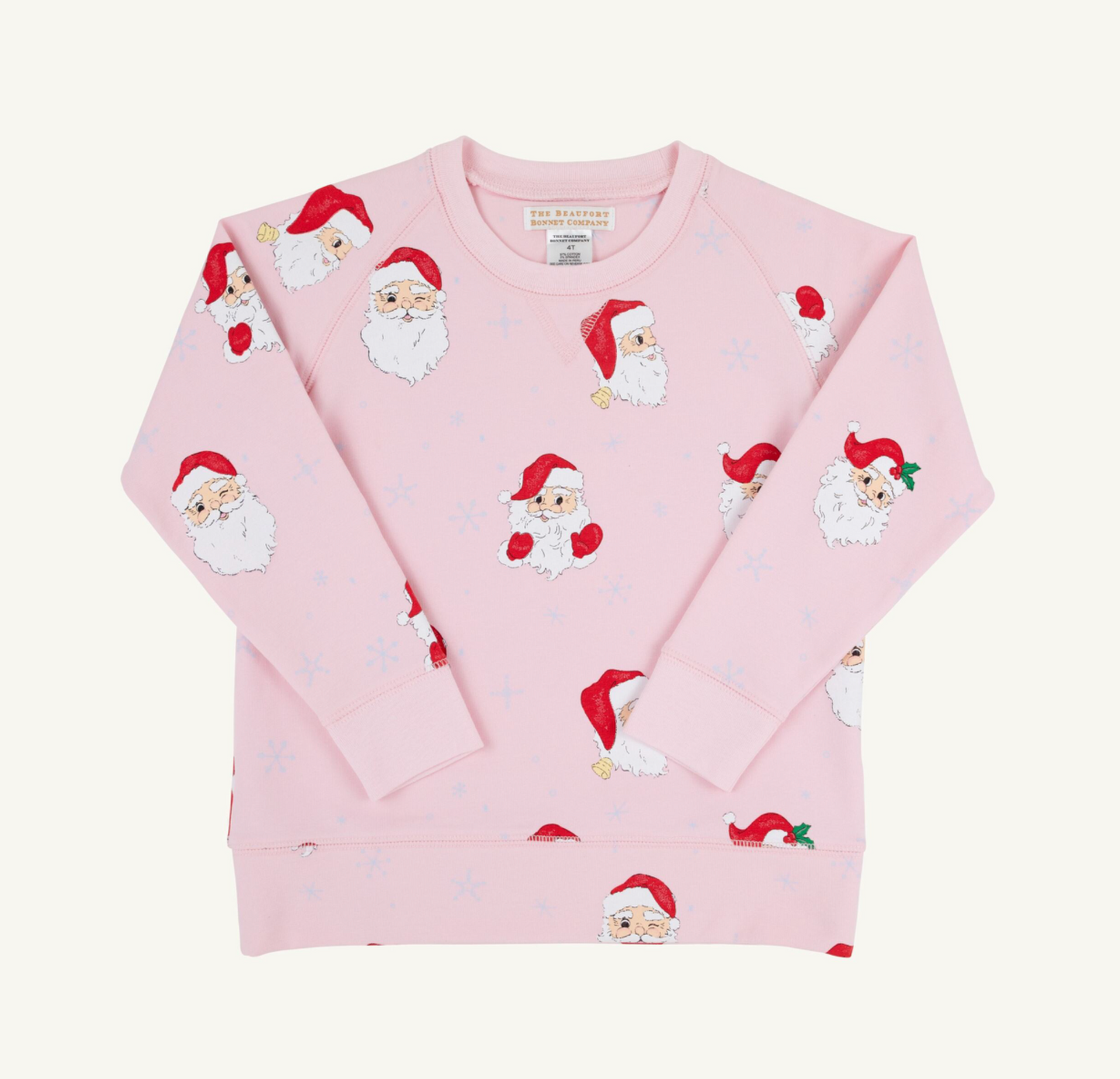 The Beaufort Bonnet Company - Cassidy Comfy Crewneck Dear Santa (Palm Beach Pink)
