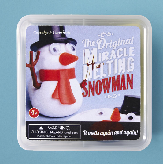 Image of The Original Miracle Melting Snowman by Twos Company, showing a whimsical melting snowman figurine.