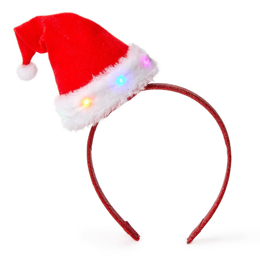 Light Up Santa Hat Headband